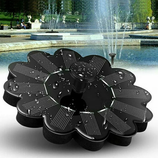 Solarbetriebener Springbrunnen für den Garten – Blumen-Design Wasserfontäne für Teiche und Pools
