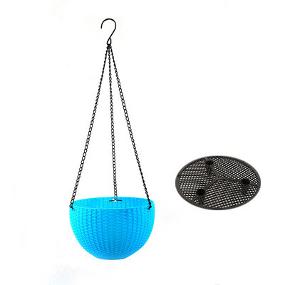 Geflochtener Hängekorb für Pflanzen mit Kette – Ideal für Balkon und Garten