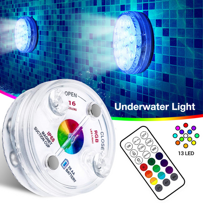 Unterwasser LED Licht mit Fernbedienung – RGB Multicolor Poolbeleuchtung für Badezimmer und Teiche