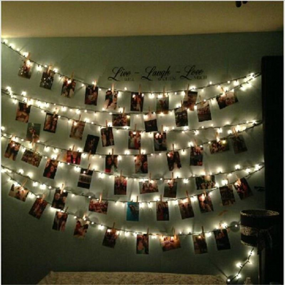 LED Fotoclips Lichterkette mit Batteriebetrieb – Farbwechselnde Lichter zur Dekoration und Fotopräsentation