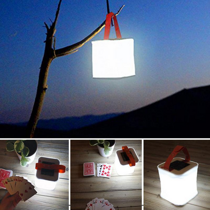 Solar LED Laterne – Tragbare, faltbare Campinglampe mit Solarbetrieb für Outdoor-Aktivitäten