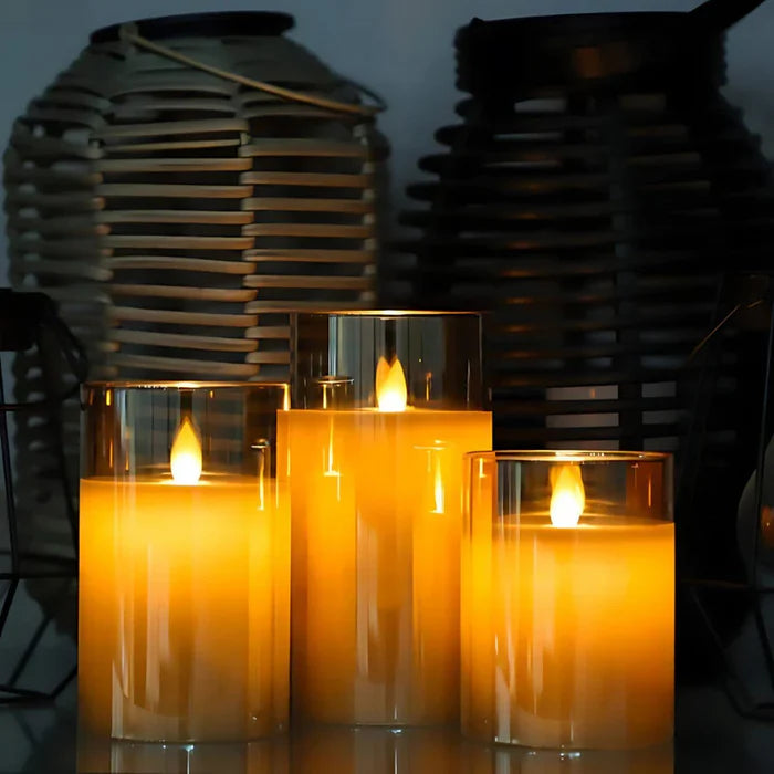 Flammenlose LED Kerzen mit Ferbendinung