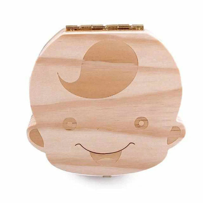 Holz-Zahnbox für Wertvolle Erinnerungen – Mit Platz für Milchzähne und Persönliche Daten