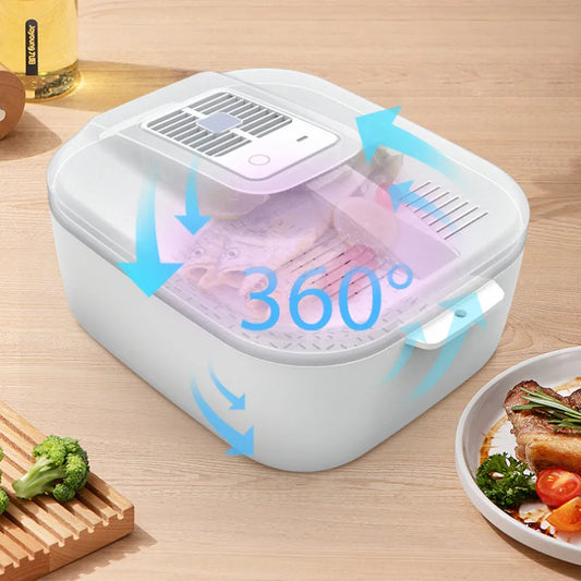 Multifunktionale Obst- Und Gemüse-Reinigungsbox – Automatischer Reiniger Mit Abtropfkorb & Aufbewahrungsdeckel
