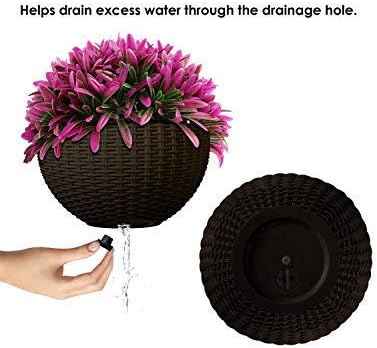 Geflochtener Hängekorb für Pflanzen mit Kette – Ideal für Balkon und Garten