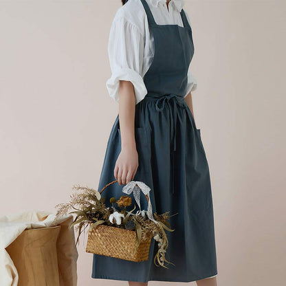 Baumwollschürze Mit Taschen Und Wasserabweisender Beschichtung
