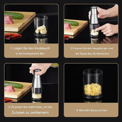 Multifunktionaler Knoblauch- Und Gemüsehacker – Edelstahl Zerkleinerer Für Schnelles Schneiden