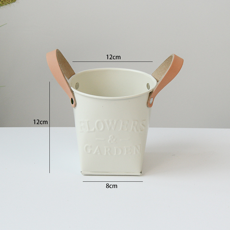 Dekorative Pflanzenkübel mit Ledergriffen – Blumentöpfe für Zuhause und Garten