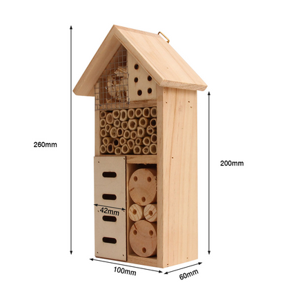 Insektenhaus aus Holz – Bienen- und Insektenfreundliches Habitat für Garten und Terrasse