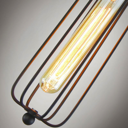 Industrielle Pendelleuchte im Retro-Design – Vintage Hängelampe mit Metallgitter