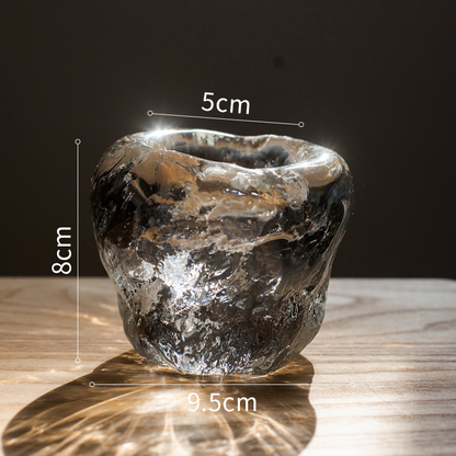 Glas Teelichthalter – Dekorativer Kerzenhalter aus klarem Glas für gemütliche Beleuchtung