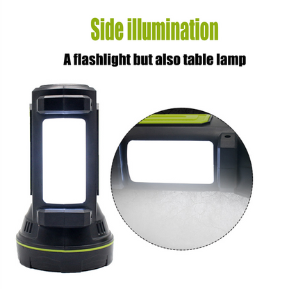 LED Taschenlampe mit Seitenscheinwerfer – Tragbare Arbeitslampe für Camping und Notfälle