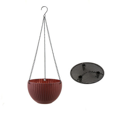 Geflochtener Hängekorb für Pflanzen mit Kette – Ideal für Balkon und Garten