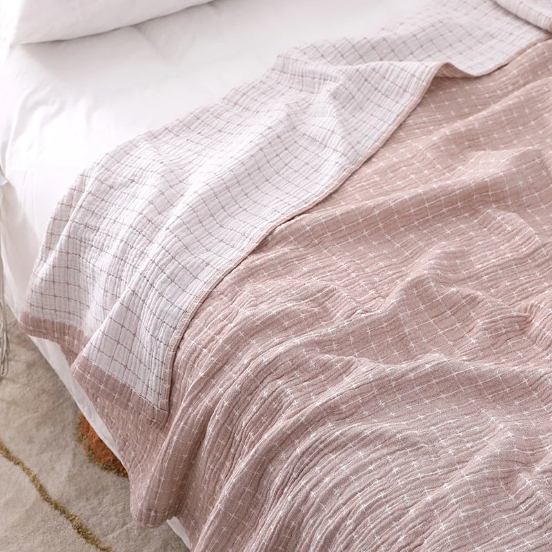 Einfache Casual Baumwolldecke im Karodesign – Weich und Bequem für Dein Zuhause