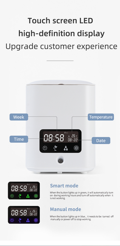 Multifunktionaler intelligenter Hydroponik-Pflanztopf mit Kalender, Diffusor und Schreibtischlampe