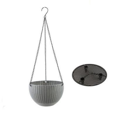 Geflochtener Hängekorb für Pflanzen mit Kette – Ideal für Balkon und Garten