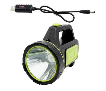 LED Taschenlampe mit Seitenscheinwerfer – Tragbare Arbeitslampe für Camping und Notfälle