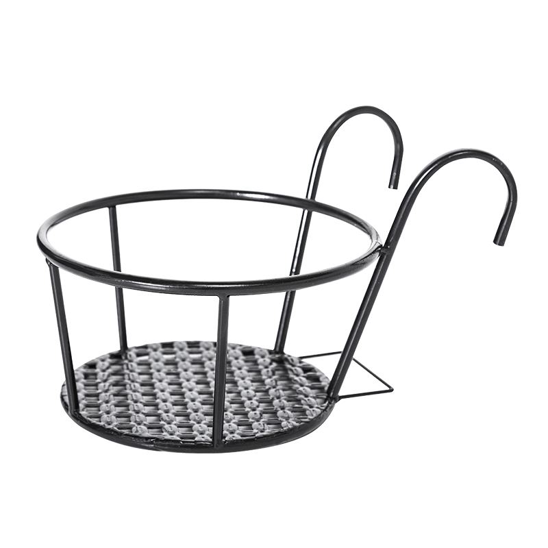 Hängender Pflanzenkorb aus Metall – Balkon Pflanztopf mit Haken für Garten und Terrasse