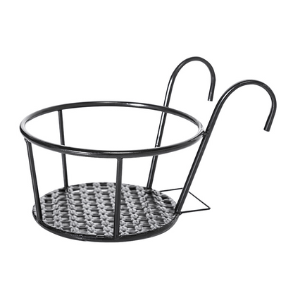 Hängender Pflanzenkorb aus Metall – Balkon Pflanztopf mit Haken für Garten und Terrasse