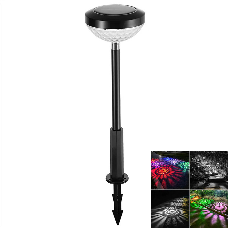 Solar Gartenlampe mit Farbwechsel – LED Gartenbeleuchtung für den Außenbereich mit Blütenmuster