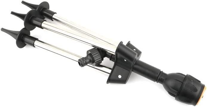 Rasensprenger für große Flächen – Automatischer Gartensprinkler mit rotierendem Kopf und einziehbarem Stativ