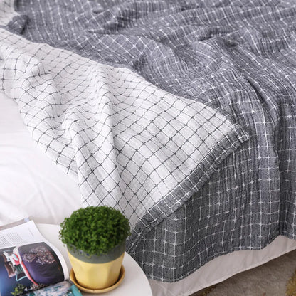 Einfache Casual Baumwolldecke im Karodesign – Weich und Bequem für Dein Zuhause
