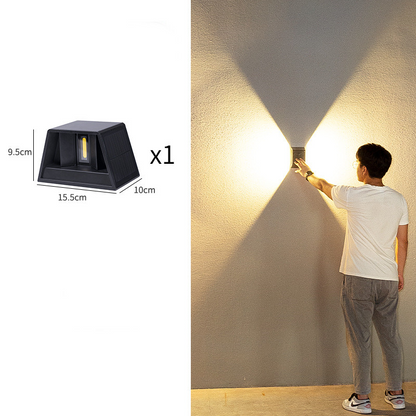 Moderne LED Außenwandleuchte mit Up & Down Licht – Wasserdichte Wandlampe für Hausfassade und Eingangsbereich