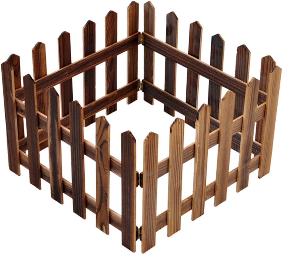 Dekorativer Holz Gartenzaun für Beete und Außenbereiche