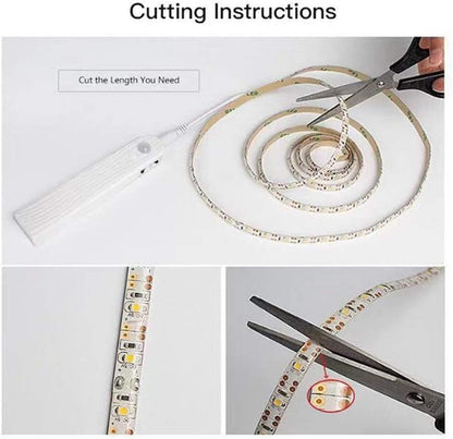 LED Lichtstreifen mit Fernbedienung – 2 Meter flexibler Strip für dekorative Beleuchtung in Schränken und Regalen