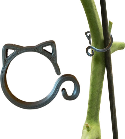 Katzenförmiger Pflanzclip – Niedliche Pflanzenstütze für Garten und Zimmerpflanzen