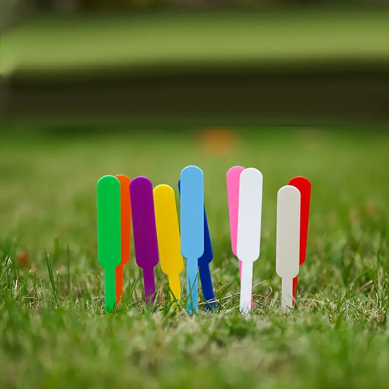 Bunte Pflanzenstecker aus Kunststoff – Wetterfest & Wiederbeschreibbar