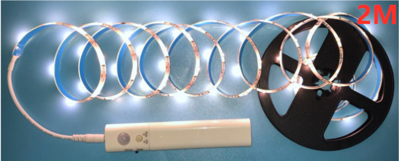 LED Lichtstreifen mit Fernbedienung – 2 Meter flexibler Strip für dekorative Beleuchtung in Schränken und Regalen