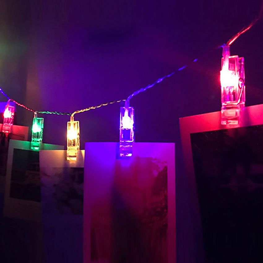 LED Fotoclips Lichterkette mit Batteriebetrieb – Farbwechselnde Lichter zur Dekoration und Fotopräsentation