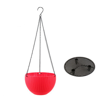 Geflochtener Hängekorb für Pflanzen mit Kette – Ideal für Balkon und Garten