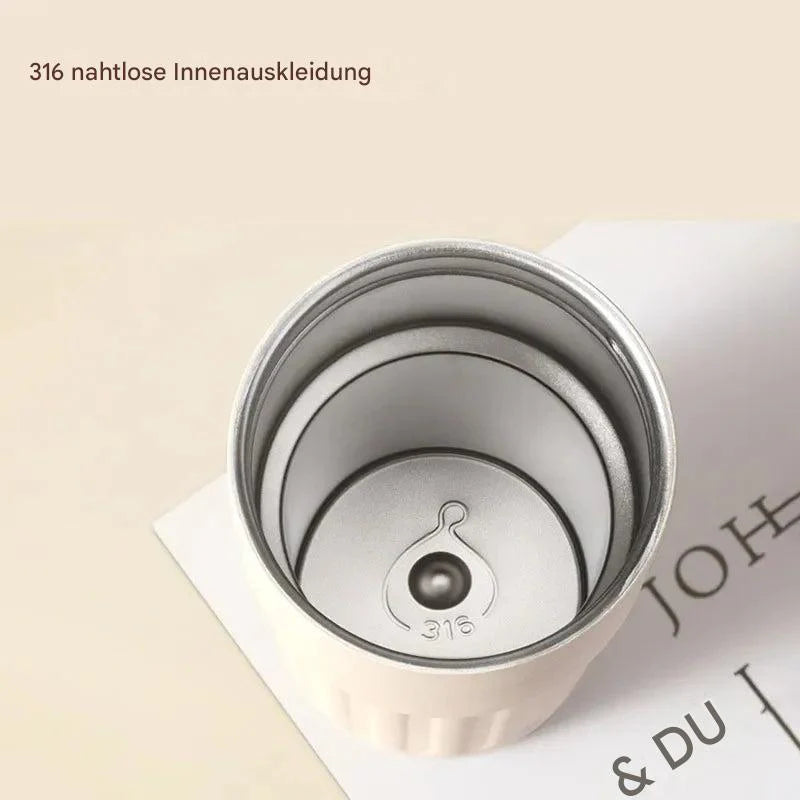 Kompakter Thermobecher mit Temperaturanzeige – 410ml Becher für heiße und kalte Getränke