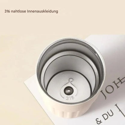 Kompakter Thermobecher mit Temperaturanzeige – 410ml Becher für heiße und kalte Getränke