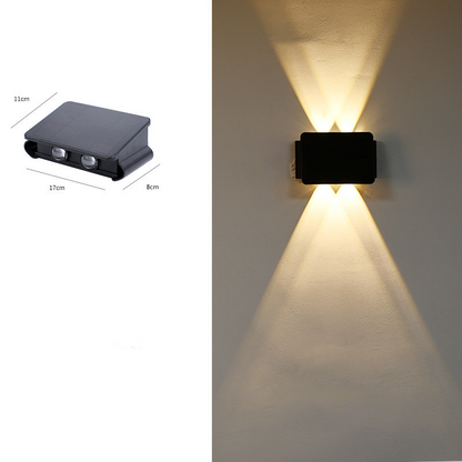 Moderne LED Außenwandleuchte mit Up & Down Licht – Wasserdichte Wandlampe für Hausfassade und Eingangsbereich