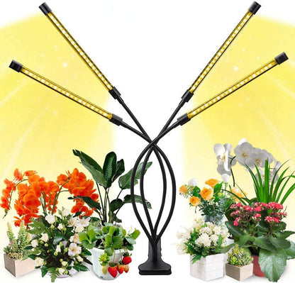 Pflanzenwachstumslicht mit 4 Flexiblen Armen und Dimmfunktion für Indoor-Gärten