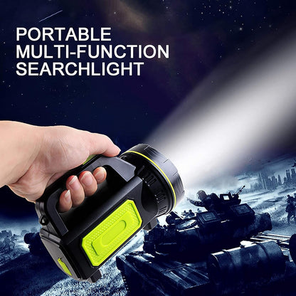 LED Taschenlampe mit Seitenscheinwerfer – Tragbare Arbeitslampe für Camping und Notfälle