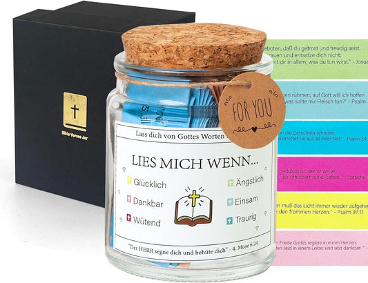 Handgemachtes 90 Tage Bible Verse Glas