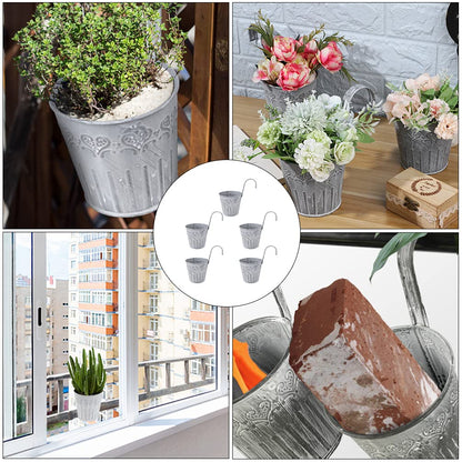 Hängender Metall Pflanztopf im Vintage Design – Dekorativer Blumentopf für Innen- und Außenbereich