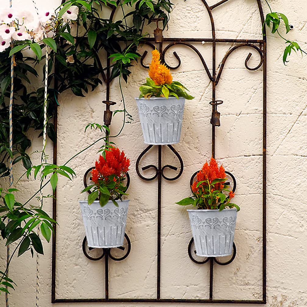 Hängender Metall Pflanztopf im Vintage Design – Dekorativer Blumentopf für Innen- und Außenbereich