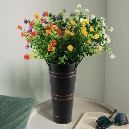 Retro Eisen-Blumeneimer mit Griffen – Dekorativer Metallblumentopf für Zuhause