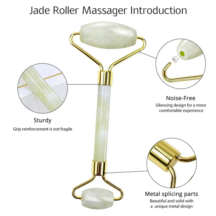 Instant Glow Gua Sha & Jade Roller Set | Für strahlende Haut und natürliche Entspannung