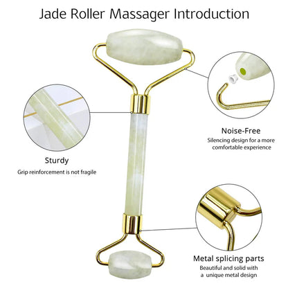 Instant Glow Gua Sha & Jade Roller Set | Für strahlende Haut und natürliche Entspannung