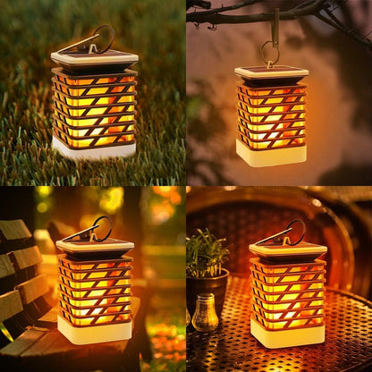 Solar LED Gartenlaterne mit Rillen-Design – Dekorative Außenbeleuchtung für Garten
