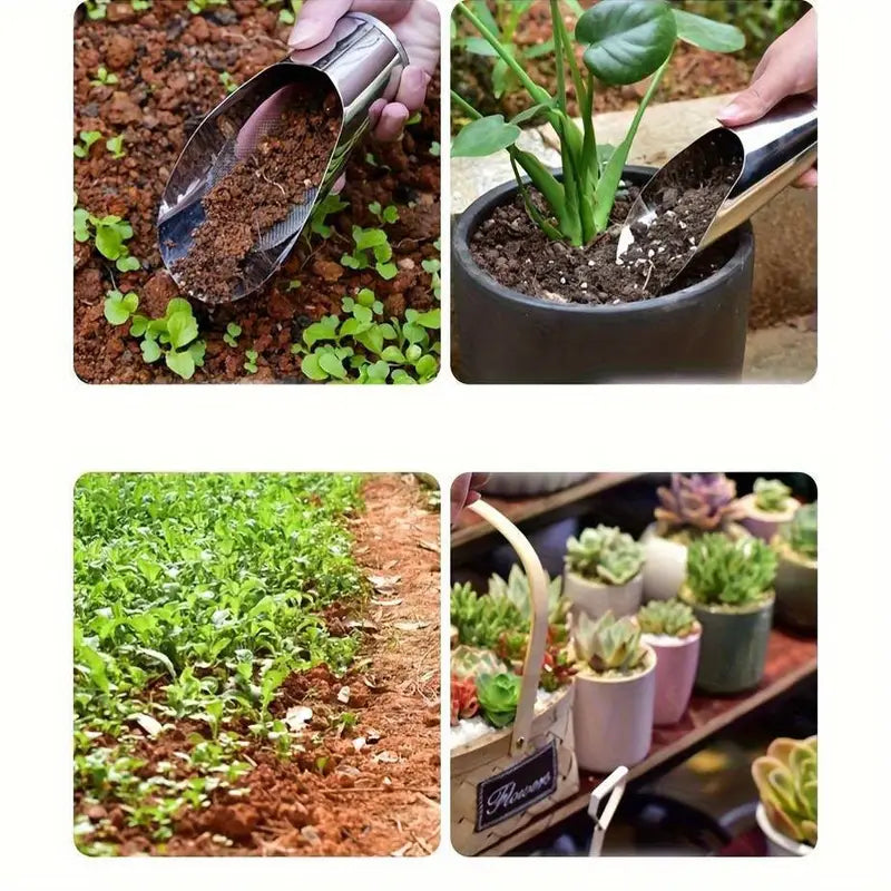 Edelstahl Schaufel für Blumenerde – Robuste Pflanzschaufel für Garten und Balkon