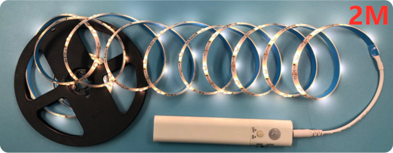 LED Lichtstreifen mit Fernbedienung – 2 Meter flexibler Strip für dekorative Beleuchtung in Schränken und Regalen