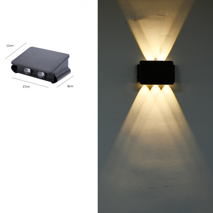 Moderne LED Außenwandleuchte mit Up & Down Licht – Wasserdichte Wandlampe für Hausfassade und Eingangsbereich