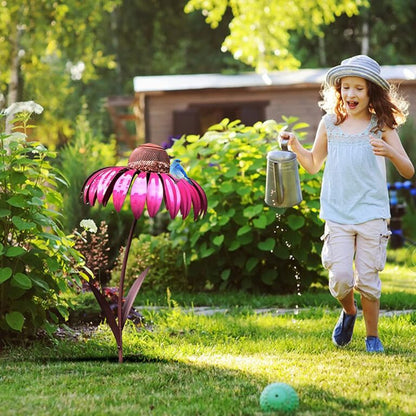 Vogelfutter Station im Blumen-Design